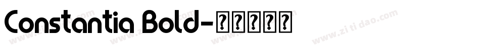 Constantia Bold字体转换